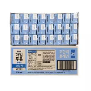 매일유업 매일두유 고단백 플레인 190ml, 24개 GD