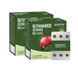 일양약품 밀크씨슬 330 프리미엄 미니 330mg 30정 2박스 - 간건강 보호 실리마린
