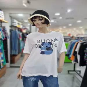 베네통/애플아울렛/면 100% 코알라 패치 티셔츠/BATS06541