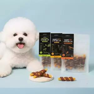 펫토리아 한입뚝딱 강아지 기능성 고구마 말이 간식 육포 3종 100g x 3개