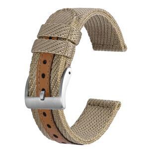 BISONSTRAP 스포티 나일론 시계 밴드, 남성용 밀리터리 스트랩 18mm, 20mm, 22mm, 다양한 색상
