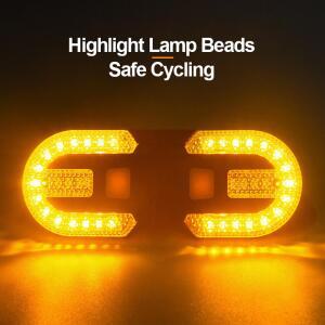 자전거 방향 지시등 후미등 리모컨 LED 충전식 USB 자전거 램프 자전거 무선 표시등 후방 LED 스쿠터 미등