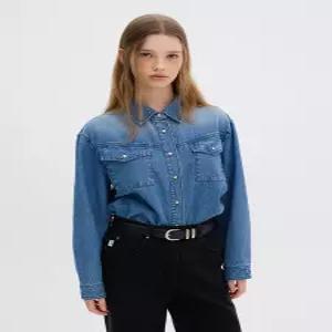 [올리브데올리브]올리브데올리브 포켓 데님 셔츠 OJ4AB8090