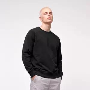 블랙컬러 기모 맨투맨티셔츠 남녀공용 S-4XL