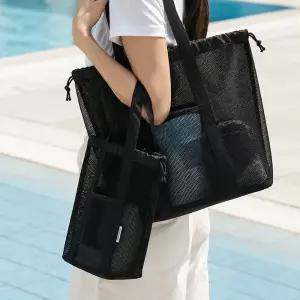 수영가방 메쉬 파우치 목욕바구니 비치백 헬스 물빠짐 수납