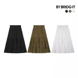 [런칭가 59,900원] 코튼100 티어드 스커트