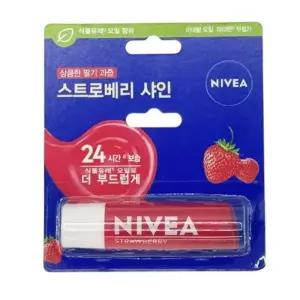 니베아 립케어 스트로베리 샤인 입술 생기 챕스틱 고립밤 EECA5