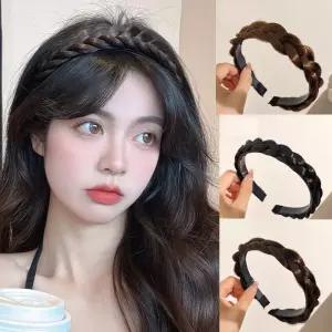 벼 꽈배기 땋은 머리띠 가발 꼬임 헤어밴드 머리 띠 여성머리띠 꼬임머리띠