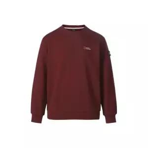 폴리카터 베이직핏 기모 맨투맨 VELVET BURGUNDY N264USW920 N264USW920686
