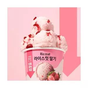 해와바다 유기농 쌀로 만든 속편한 딸기 아이스크림 474ml 동물성 원료 0% 비건