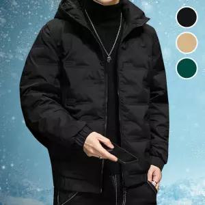 남자 푸퍼 돕바 솜패딩 패턴 퀼팅 후드집업 겨울 점퍼 남성 점퍼 데일리 코디