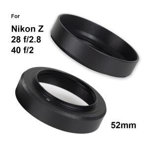 Nikon Z 28mm f/2.8, 40mm f/2 렌즈 등용 HF-52 나사식 금속 후드 필터 스레드