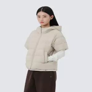 SNOW PEAK 랜드에어 여성 반팔 후드 경량 다운 자켓 Light Beige (S25WWGDJ01)_SP 60B1508