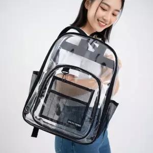 ( )투명 백팩 가방 대학생 배낭 바캉스 메쉬포켓