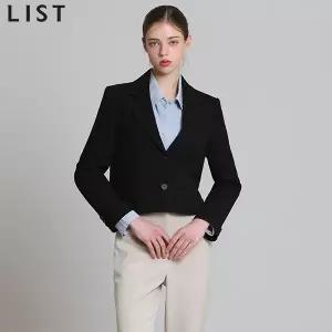 [리스트(LIST)] 미니멀 크롭 셋업 재킷 (택가격:278000원)