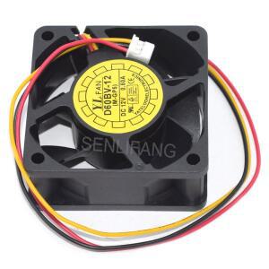 60*60*25MM 6CM 3핀 D60BV-12 DC12V 0.50A 냉각 팬