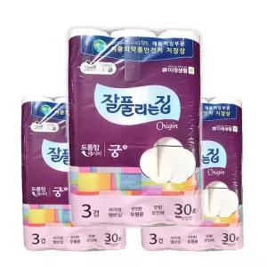 잘풀리는집 궁 30m x 30롤, 3팩(90롤)