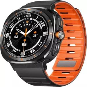 ANZOAT Magnetic Band For Galaxy Watch Ultra 47mm Men Soft Silicone Strap 7 Sports Bracelet Correa