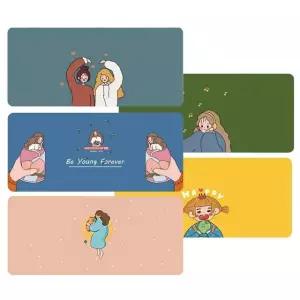 게이밍 일러스트 롱 마우스 장패드 와이드 패드 마우스패드 데스크매트 식