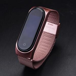 호환 Xiaomi Mi Band 8 7 6 5 4 3 스테인레스 스틸 시계 밴드 교체 남성 스포츠 루프 용 금속 팔찌 손목 스