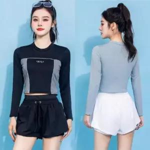 비치웨어 래쉬가드 세트 수영복 스포티 긴팔 여성 여성래쉬가드