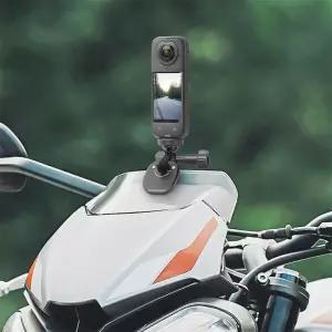 오토바이 앞유리 클립 알루미늄 합금 마운트 포켓/액션/Insta360/GoPro 시리즈용 범용 스포츠 카메라