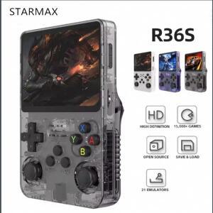 128GB/64GB R36S 레트로 휴대용 비디오 게임 콘솔 리눅스 시스템 3.5인치 IPS 화면 포켓 플레이어 게임보이