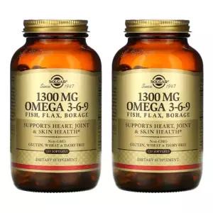 솔가 EFA 1300mg 오메가 3-6-9 소프트젤 120정 2개 Solgar
