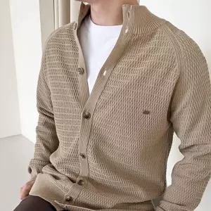 남성 반목 니트 가디건 간절기 데일리룩 아우터 3컬러 블랙 차콜 베이지
