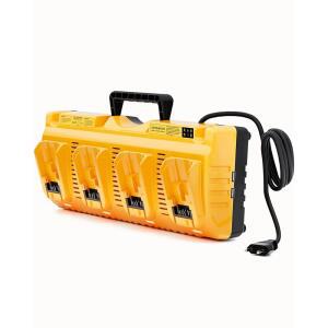 디월트 DEWALT 배터리 충전기 스테이션용 Coraybat DCB104 교체 USB 포트 2개 포함 4포트 멀티 All 12V 20V Max 리튬 배터리노란색와 호환 가능