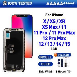 아이폰호환 X XS Max 11용 OLED  12 13 14 Pro 3D 터치 LCD  미니 소형 디스플레이  플러스 13Promax 디지