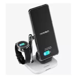 로랜텍 무선충전기3 울트라 Qi2.2 초고속 25W PPS PD 맥세이프 3IN1 스탠드 거치대 무선충전기 (화이트) (2)
