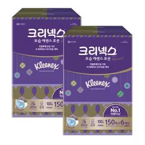 크리넥스 보습 에센스 각티슈 로션 미용 티슈 150매 6개입 2팩 GST