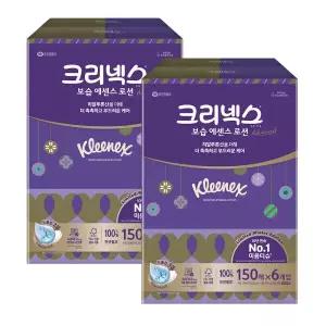 크리넥스 보습 에센스 로션 미용티슈 150매 6개입 2팩