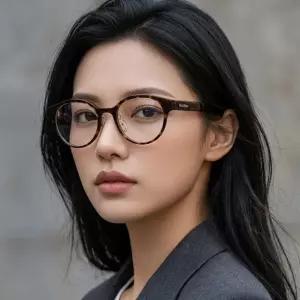 [룩플러스]막스마라 안경테 MM5125 D 052 명품 호피 동그란 뿔테 여자 남자