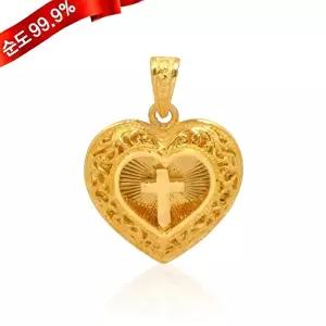 [골드모아]여자 순금 펜던트 11.25g 24K [하트십자가]