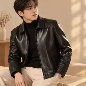 비건 남성 기모 겨울 아우터 2컬러 남자 가죽 자켓 페이크레더