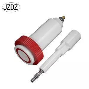 JZDZ 듀얼 4mm 바나나 크로스 잭 황동 코어 10KV 고전압 커넥터 플러그 및 소켓 J50039