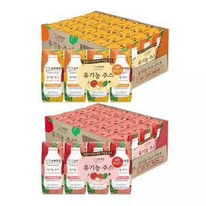 상하목장 유기농 주스 사과오렌지케일, 125ml, 24개 + 사과딸기케일, 125ml, 24개