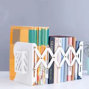 플월 모던라인 접이식 책꽂이+펜꽂이(화이트) 길이조절책꽂이
