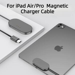 아이패드 호환 프로/에어용 마그네틱 무선 충전 케이블 18W 35W USB-C 고속 프로 에어 후면 그레이 1m