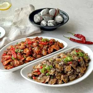 통영 간장꼬막장 양념꼬막장 꼬막반찬 2종 330g 2팩
