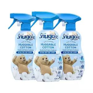 스너글 섬유탈취체 허거블 코튼 더블 소프트 470ml 3개팩