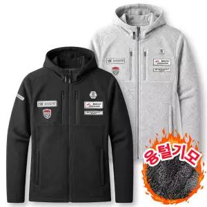 macci (마찌) 히트포뮬러 시그니처 와펜 프리미엄 보아털 기모 후드 집업 자켓 (정품)