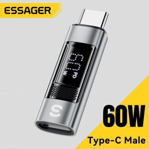 에사저 타입 C to 라이트닝 OTG 어댑터 디지털 디스플레이 PD 60W 고속 충전 커넥터 아이폰 호환호환 17 16