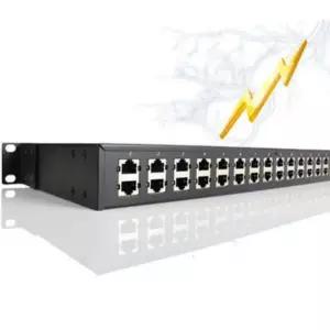 낙뢰 RJ45 전원 영상 SPD 서지 고전압 보호기 시스템용 16포트 통신용