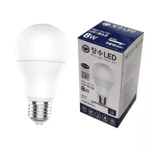 램프 장수램프 LED 벌브 전구 주광색 다마 A19 8W E26