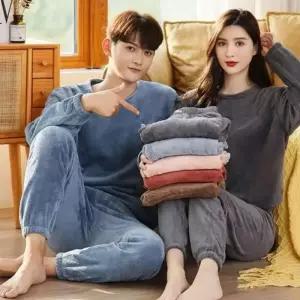 [라일리] Rly 극세사 방한 잠옷 세트 남녀공용 겨울 홈웨어