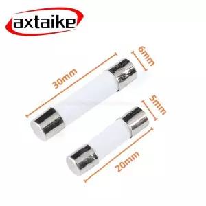 10PCS 5x20mm 6x30mm  블로우 튜브 퓨즈 250V F1A 2A 3A 3.15A 4A 5A 6A 7A 8A 10A 세라믹