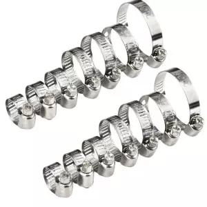 8-32mm 파이프 클램프 스테인레스 스틸 호스 클립 연료 웜 드라이브 내구성 항산화